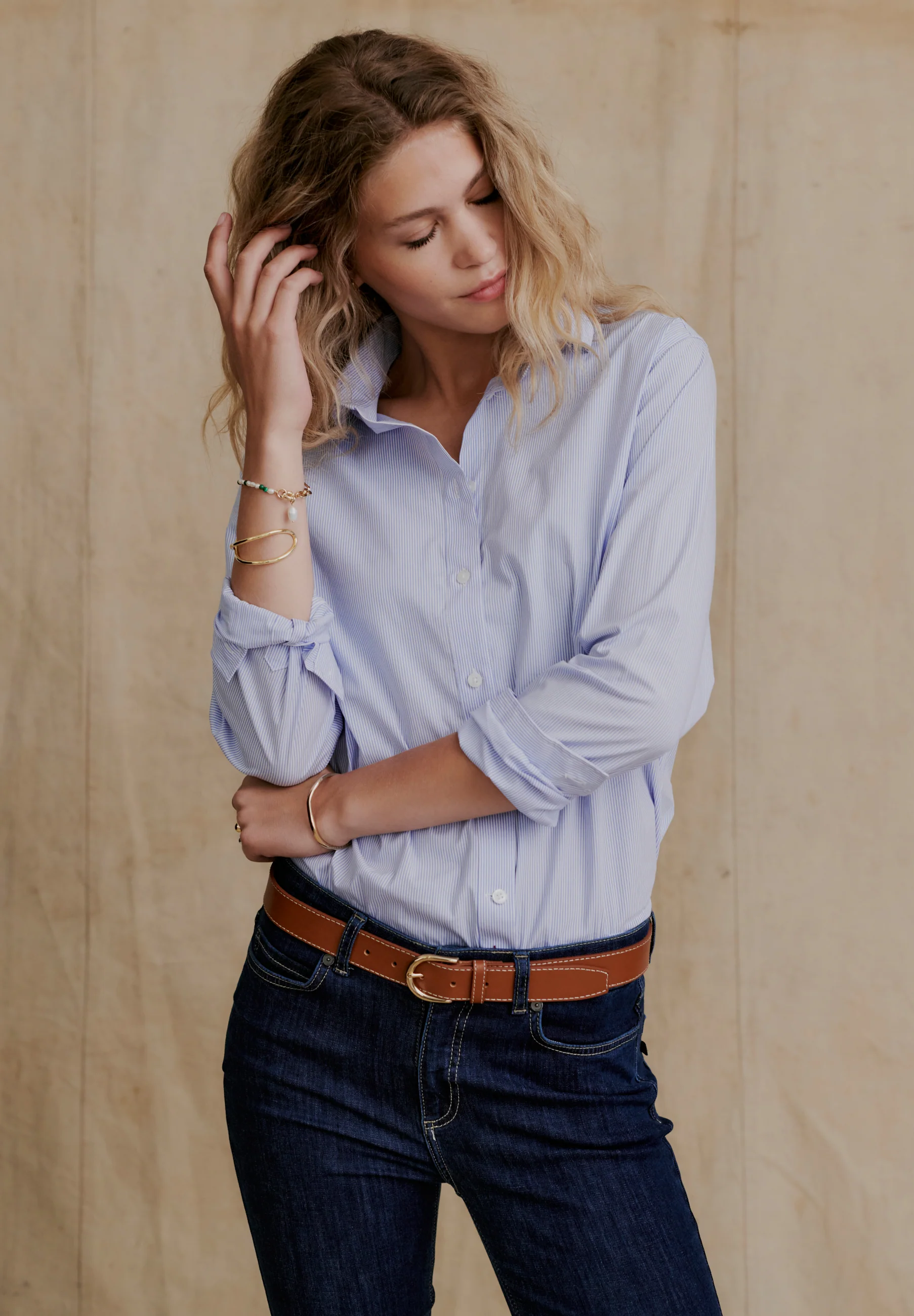 Alba Shirt - Light Blue Stripe - Image 3