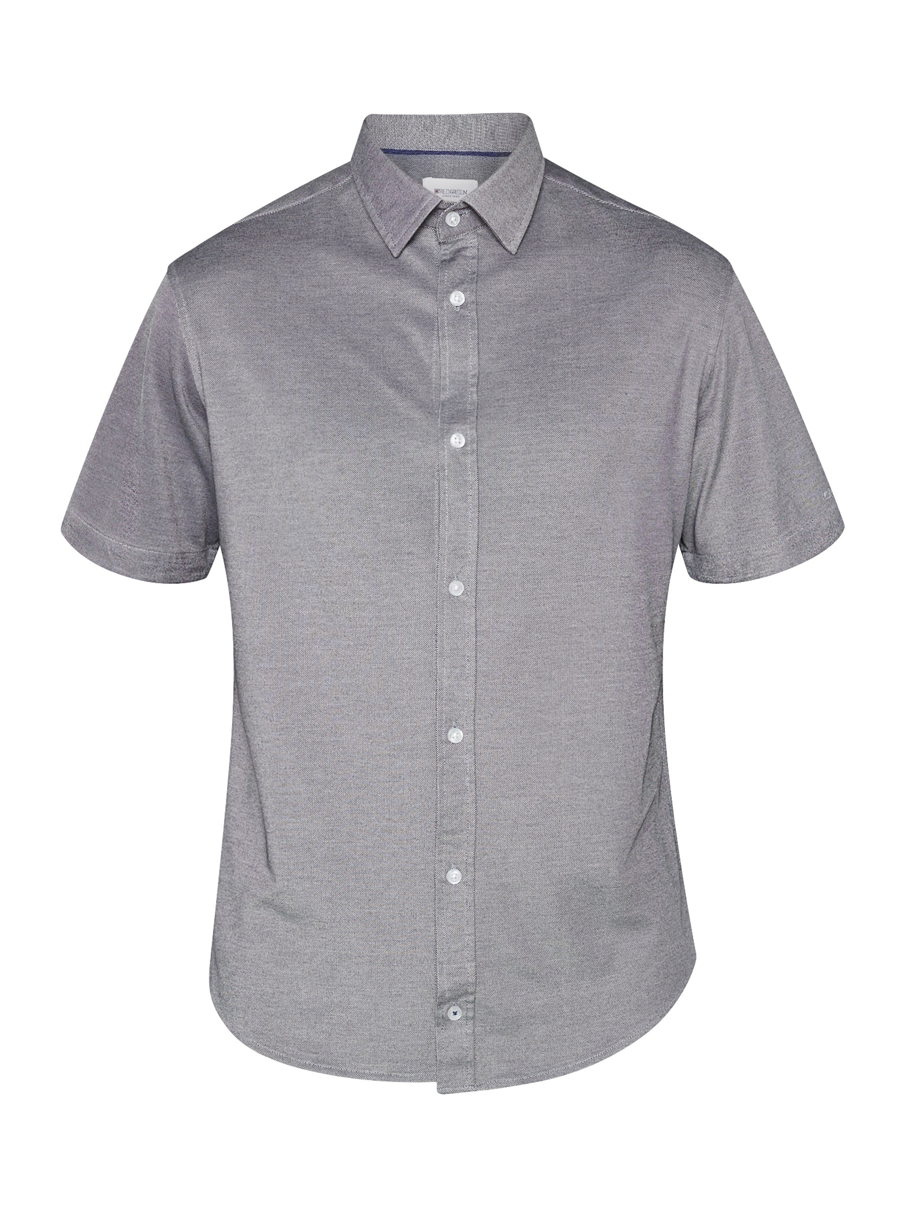 AMOS PIQUE SHIRT SS - Navy Melange - Image 2