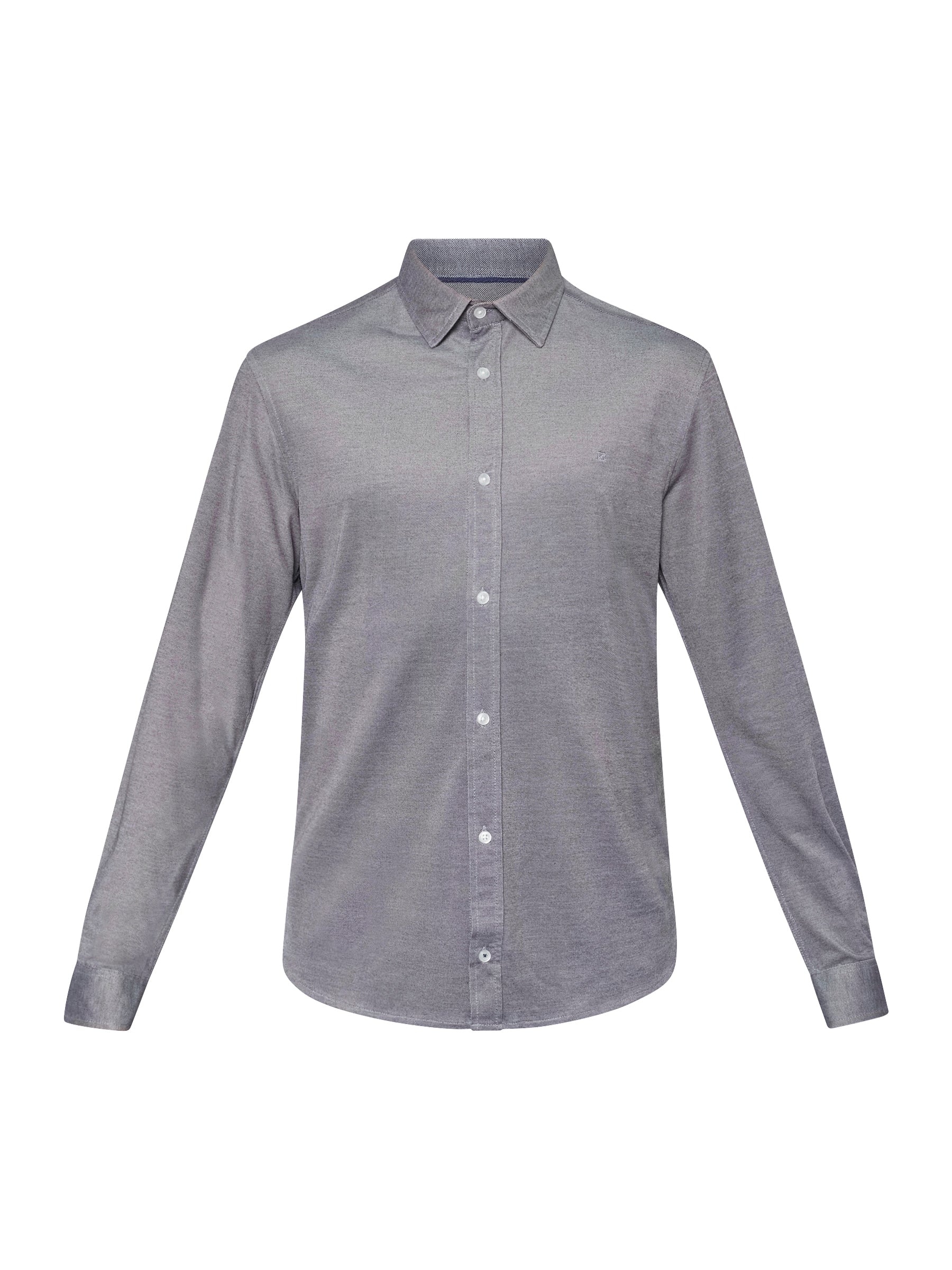 ARON PIQUE SHIRT LS - Navy Melange - Image 2