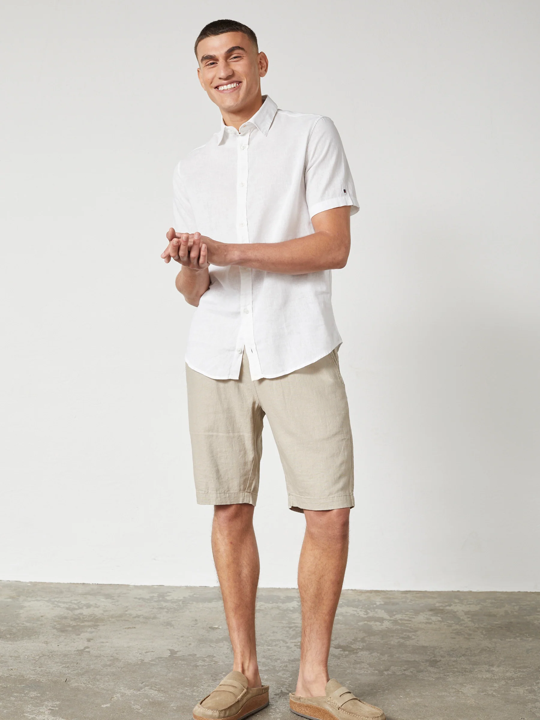 ASGER LINEN SHIRT SS - White - Image 3