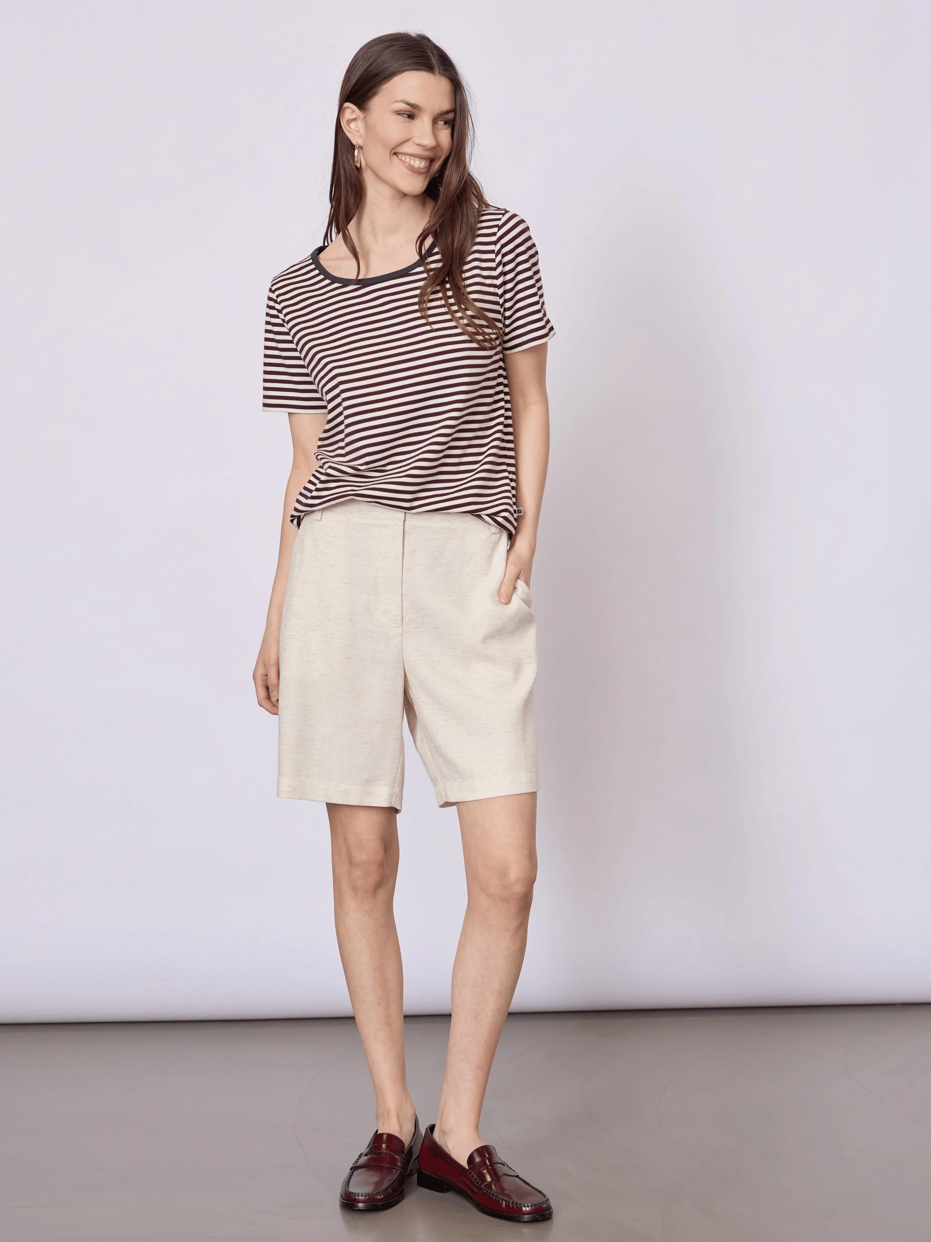 Cecilie Tee - Dark Sand Stripe - Image 3