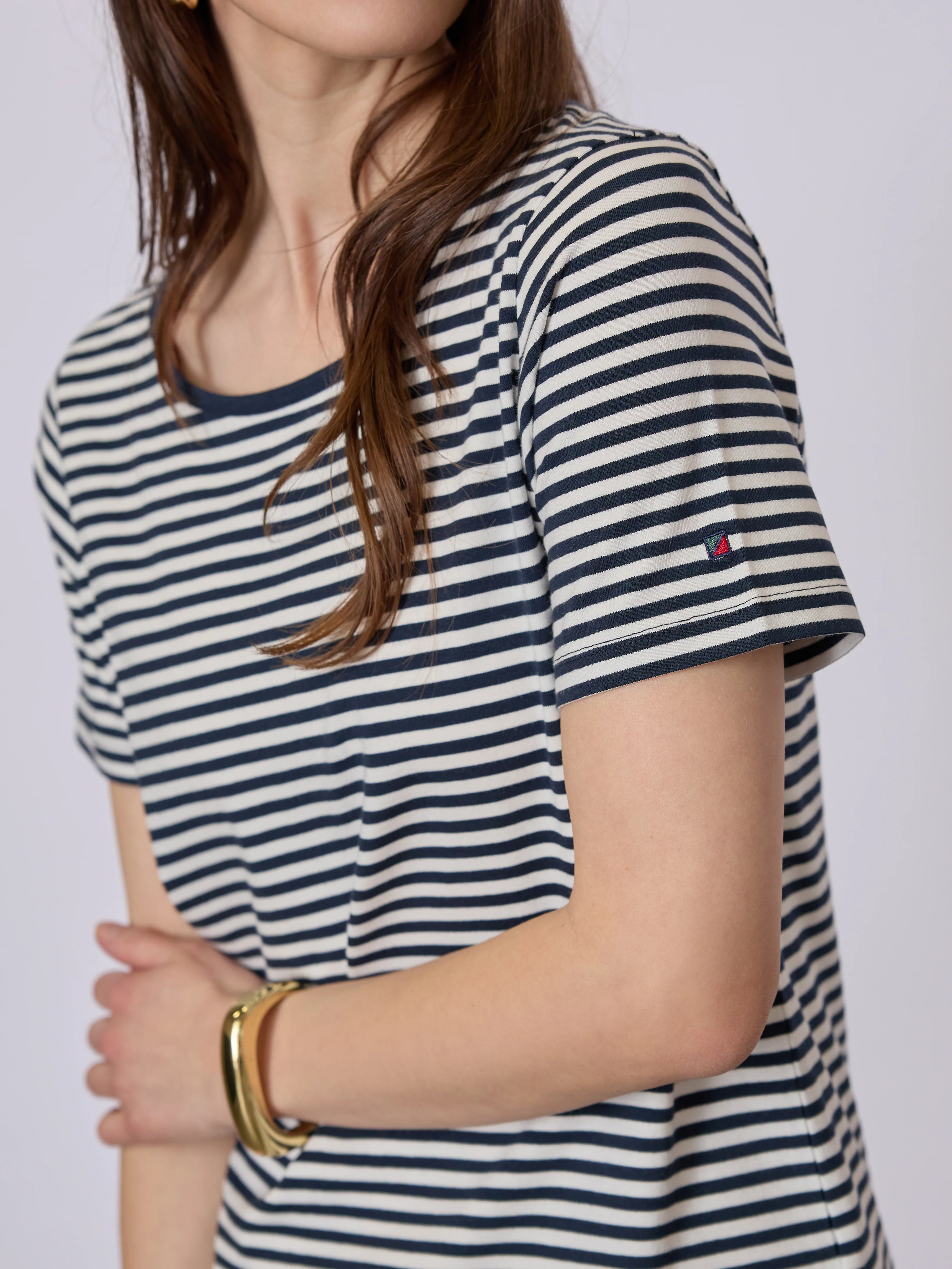 Cecilie Tee - Dark Navy Stripe - Image 4