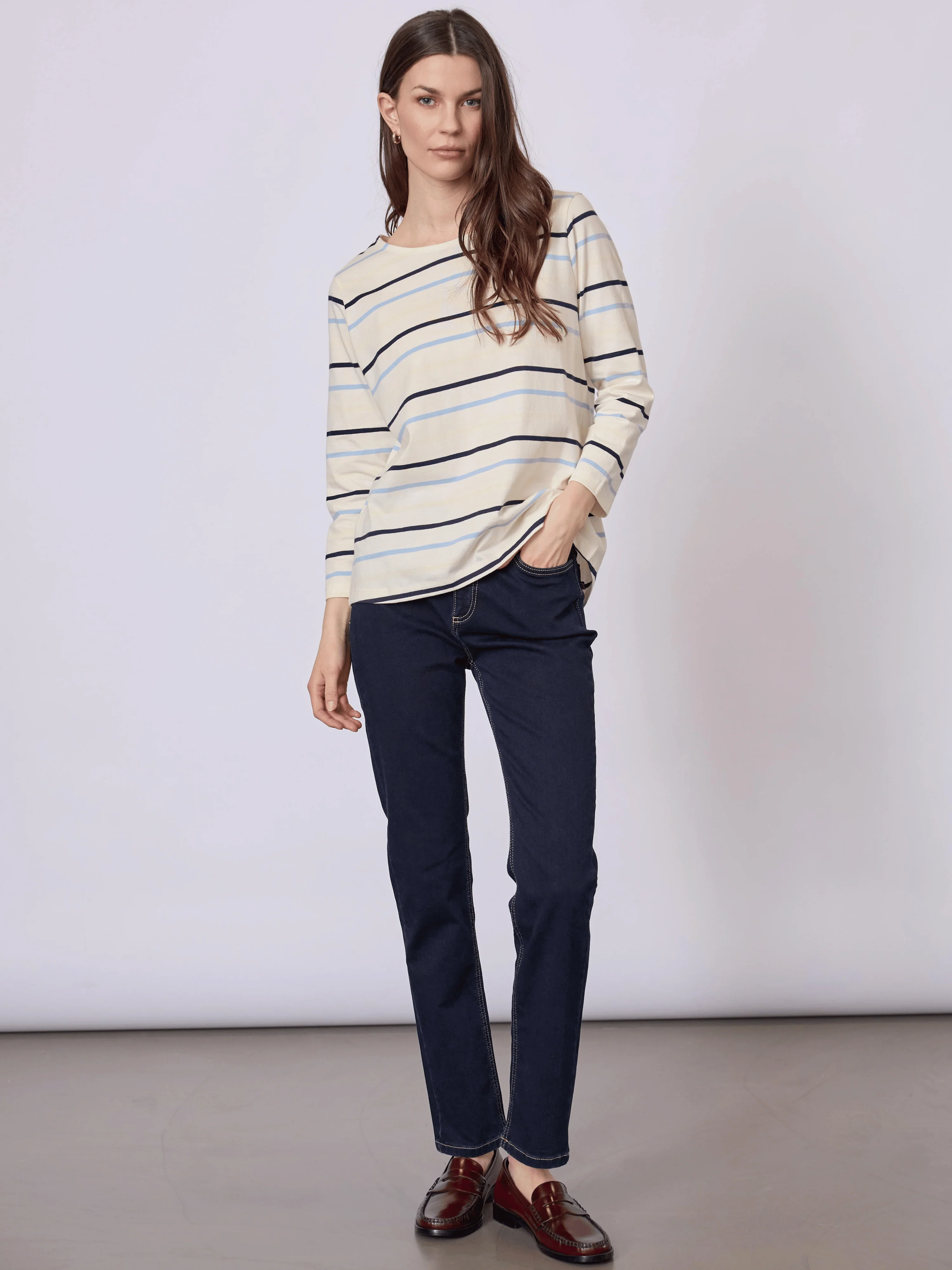 Croco T-shirt - Blue Stripe - Image 3