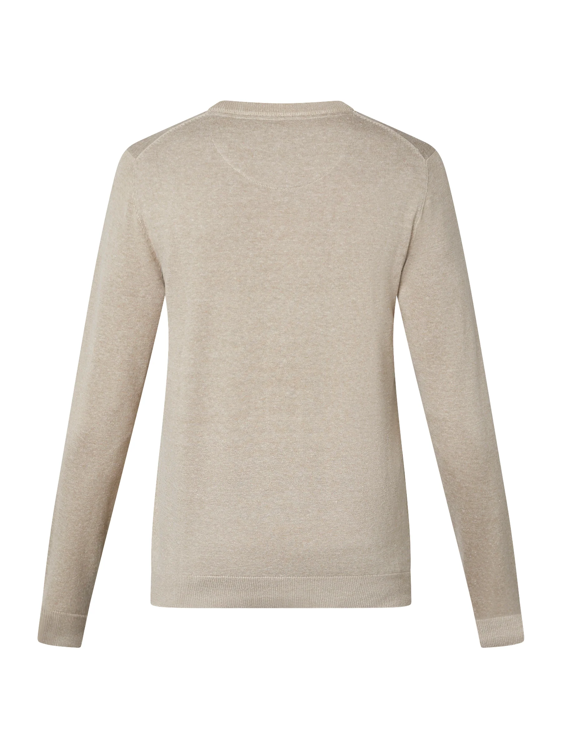 JULIAN O-NECK COTTON KNIT - Sand Melange - Image 5