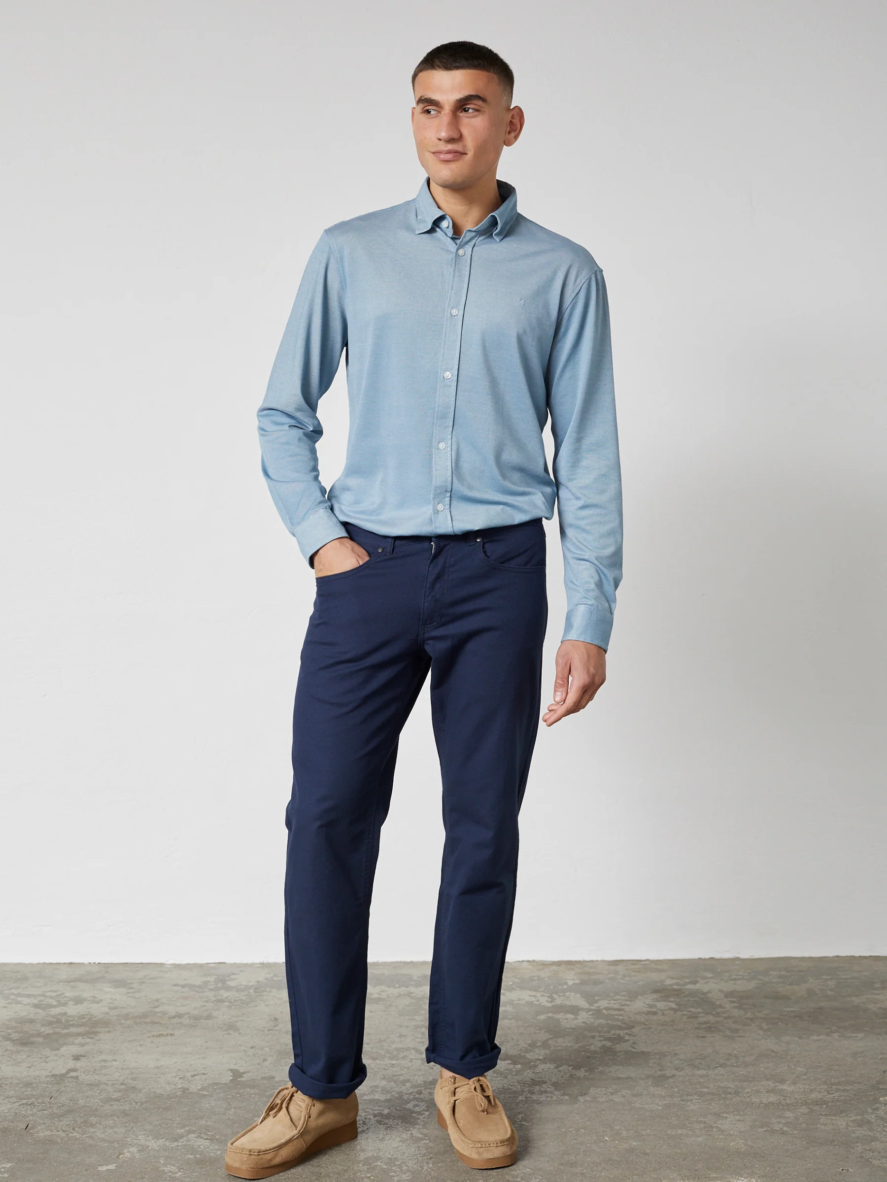 MARK 5-POCKET PANTS - NAVY - Image 3